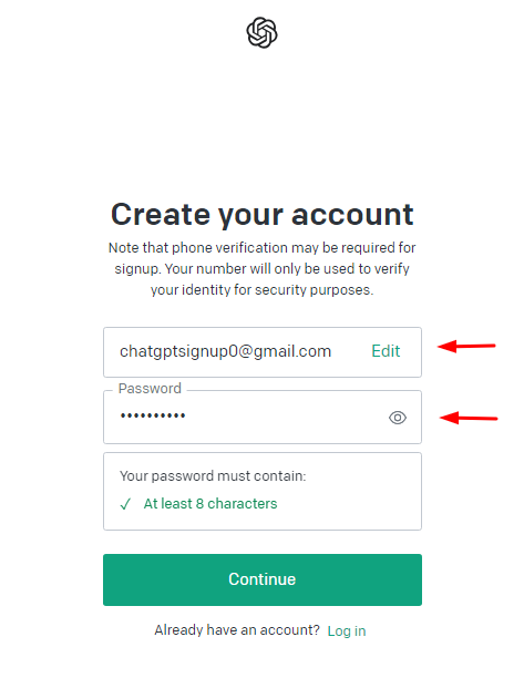 Create Chat GPT Account