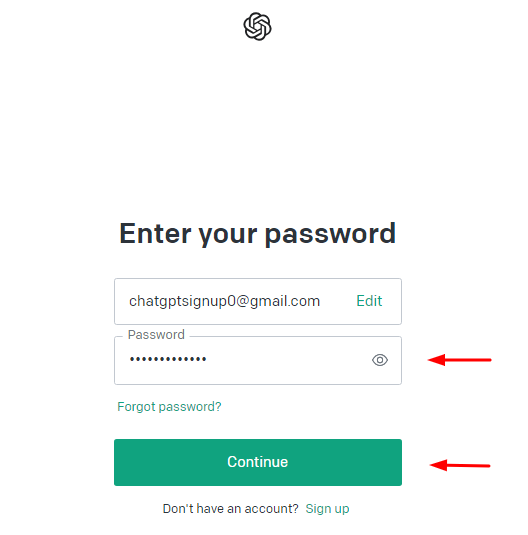 Enter your Password