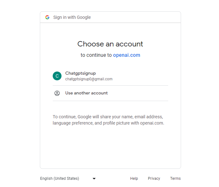 Sign in ChatGPT with Google